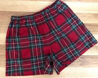Halloween/fall Plaid Flannel Pajama Shorts, Available in Sizes XS-XXL ...