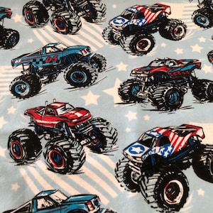 フランネル モンスター トラック フランネル パジャマ パンツ、ラウンジ パンツ、パジャマは SX ～ XXL サイズでご用意しています。パンツには「深い」サイド ポケットが付いています。 画像 1