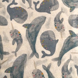 フランネル - クジラとイッカクのフランネル パジャマ パンツ、ラウンジ パンツ、お揃いのファミリー パジャマ、XS から XXL までのサイズがあり、サイド ポケットが深くなっています。 画像 2