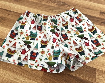 Gardening Gnome "Cotton" pajama Shorts for all sizes pajama pants, Lounge pants, PJ's, Pajama Bottoms,