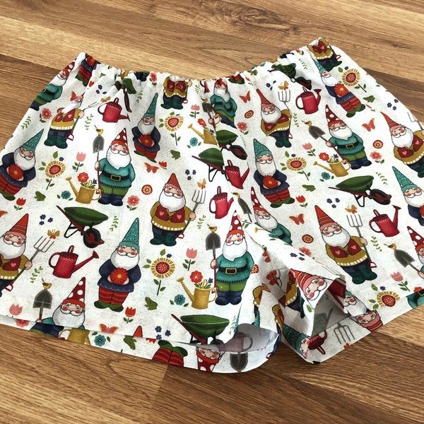 Gardening Gnome "Cotton" pajama Shorts for all sizes pajama pants, Lounge pants, PJ's, Pajama Bottoms,