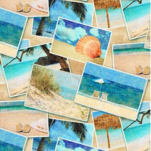 Cartoline dalla spiaggia Pantaloni del pigiama in cotone, pigiami per le vacanze al mare con tasche PROFONDE!