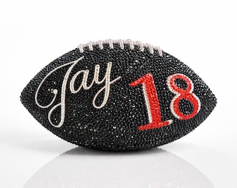 Custom Bedazzled Rhinestone Football – Personalized Just For You