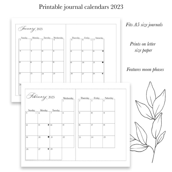 Journal Calendar - Etsy