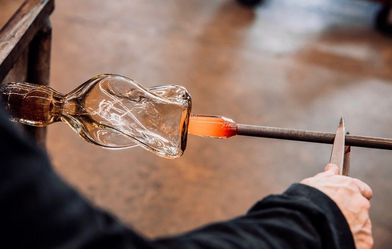 Glass cup, square and twisted image 10