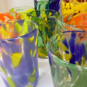 Handblown glass cups