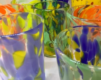 Handblown glass cups