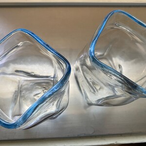 Glass cup, square and twisted image 5