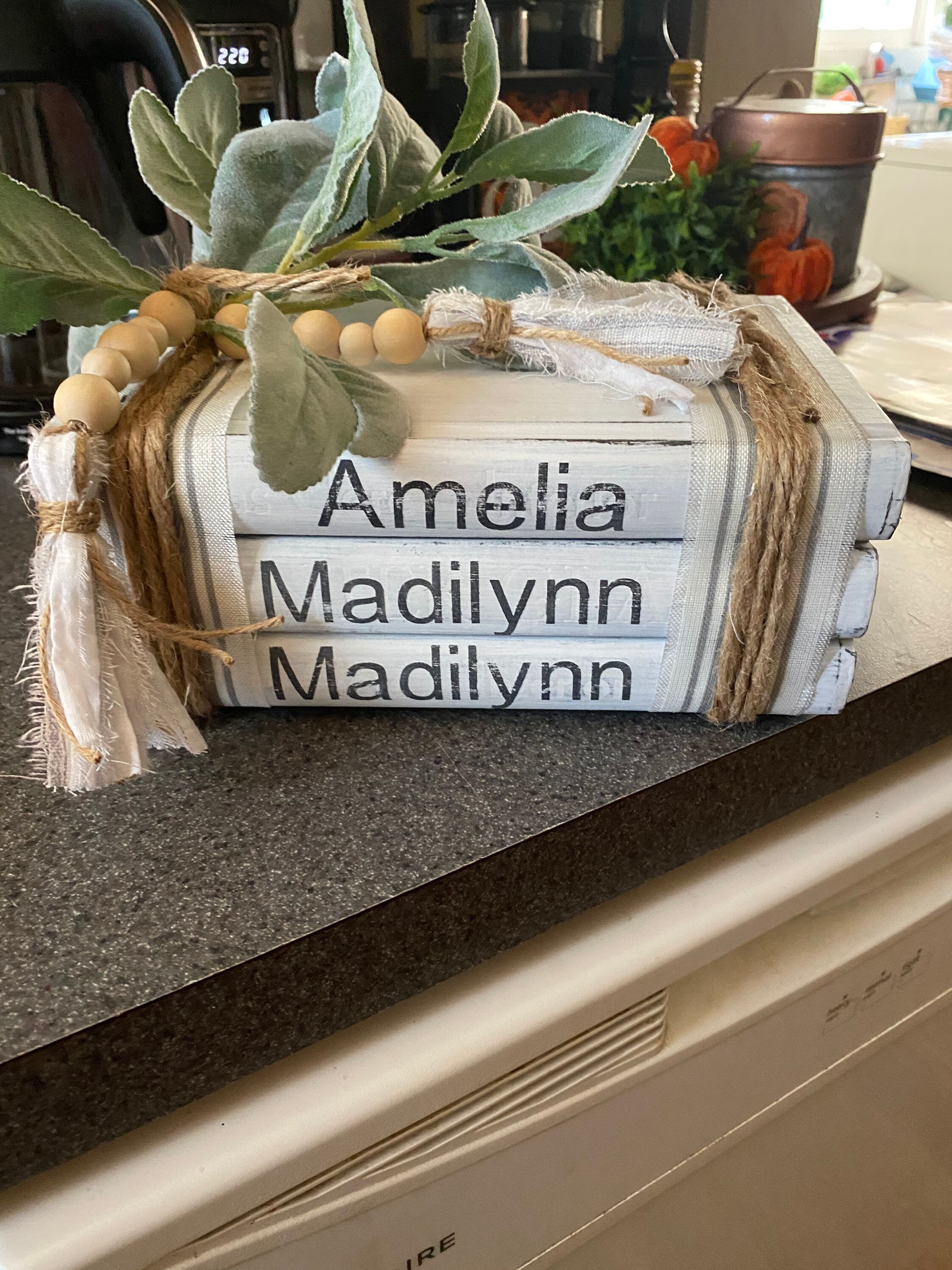 Personalized Stack Books Personalized Book Stack, Custom Book Stack, Book Stack, Farmhouse Decor ...