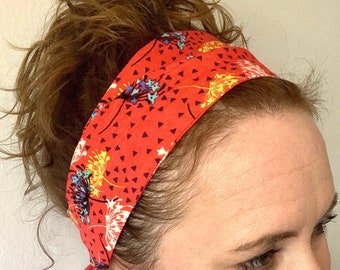 Tie Headband for Women, Red Hair Bandana, Headband Scarf, Bandana Headband, Bow Headband for Women, Cute Headband, Heatless Curls