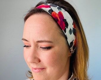 Tie Headbands for Women, Self Tie Headband, Scarf Tie Headband, Retro Head Wrap,  Bow Head Scarf,  Vintage Style Head Scarf, 60s Mod Style