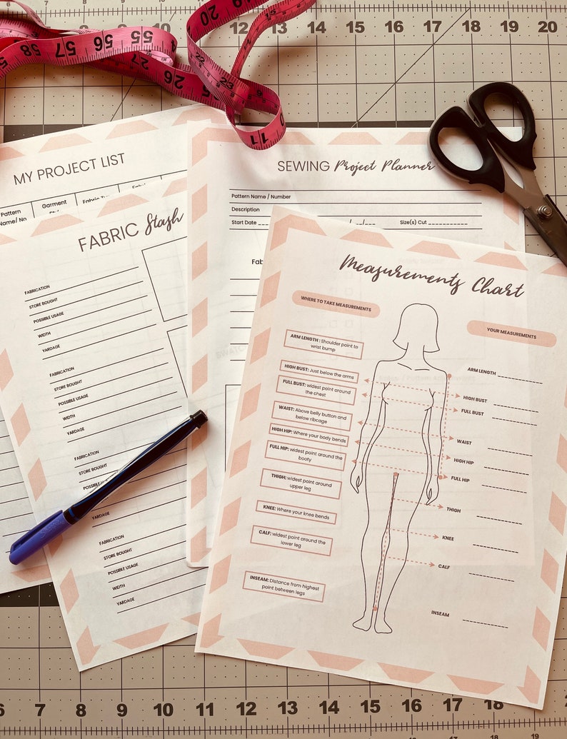 Sewing Project Planner Digital Download Sewing Journal PDF Etsy