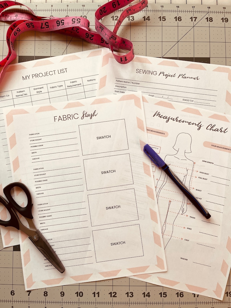 Sewing Project Planner Digital Download Sewing Journal PDF Etsy