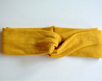 Yellow Headband, Twist Turban Headband, Winter Earwarmer, Fall Style Headband, Turban Headband, Twist Headwrap, Boho Headband,