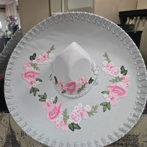 We can create a custom Mariachi Hat/ Sombrero Wedding Quinceañera charro hat  Mexico