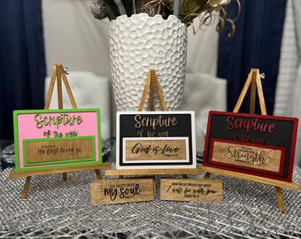 Scripture of the Week, Interchangeable, Bible, Religion, Inspirational Gift, Faith, 10 pc Scriptures Bundle