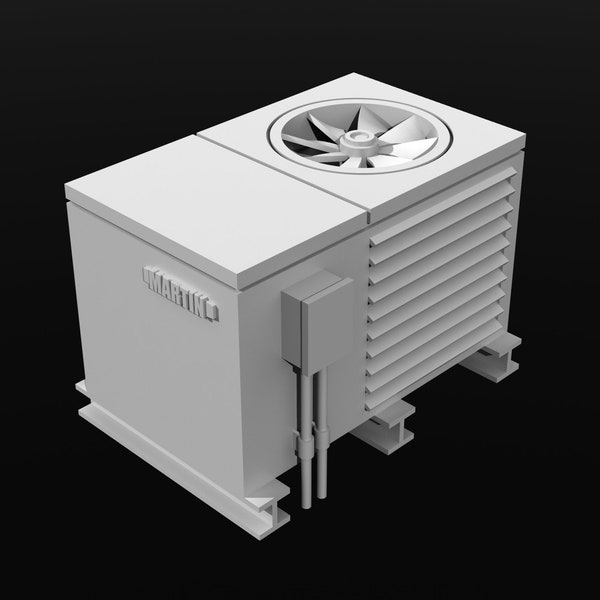 1/48th scale resin roof top Air Conditioner for miniature gaming (e.g. Marvel Crisis Protocol)