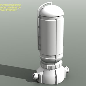DOWNLOAD Sci-fi storage tank printable STL file for game terrain.  Native scale 1/48th compatible with FFG&#39;s Star Wars Legion.