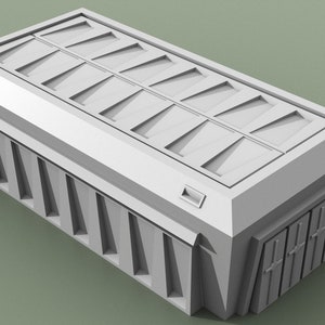 DOWNLOAD Sci-fi crate printable STL file for game terrain.  Native scale 1/48th compatible with FFG&#39;s Star Wars Legion.