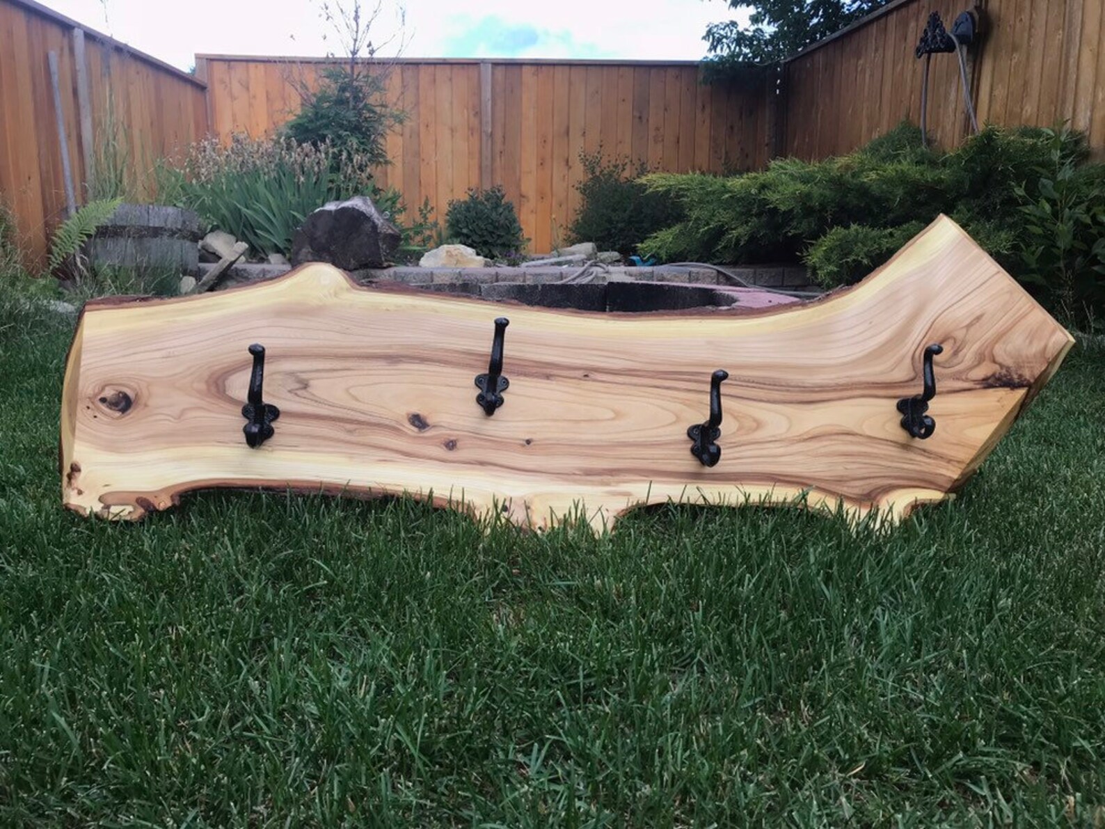 Live Edge Coat Rack Etsy