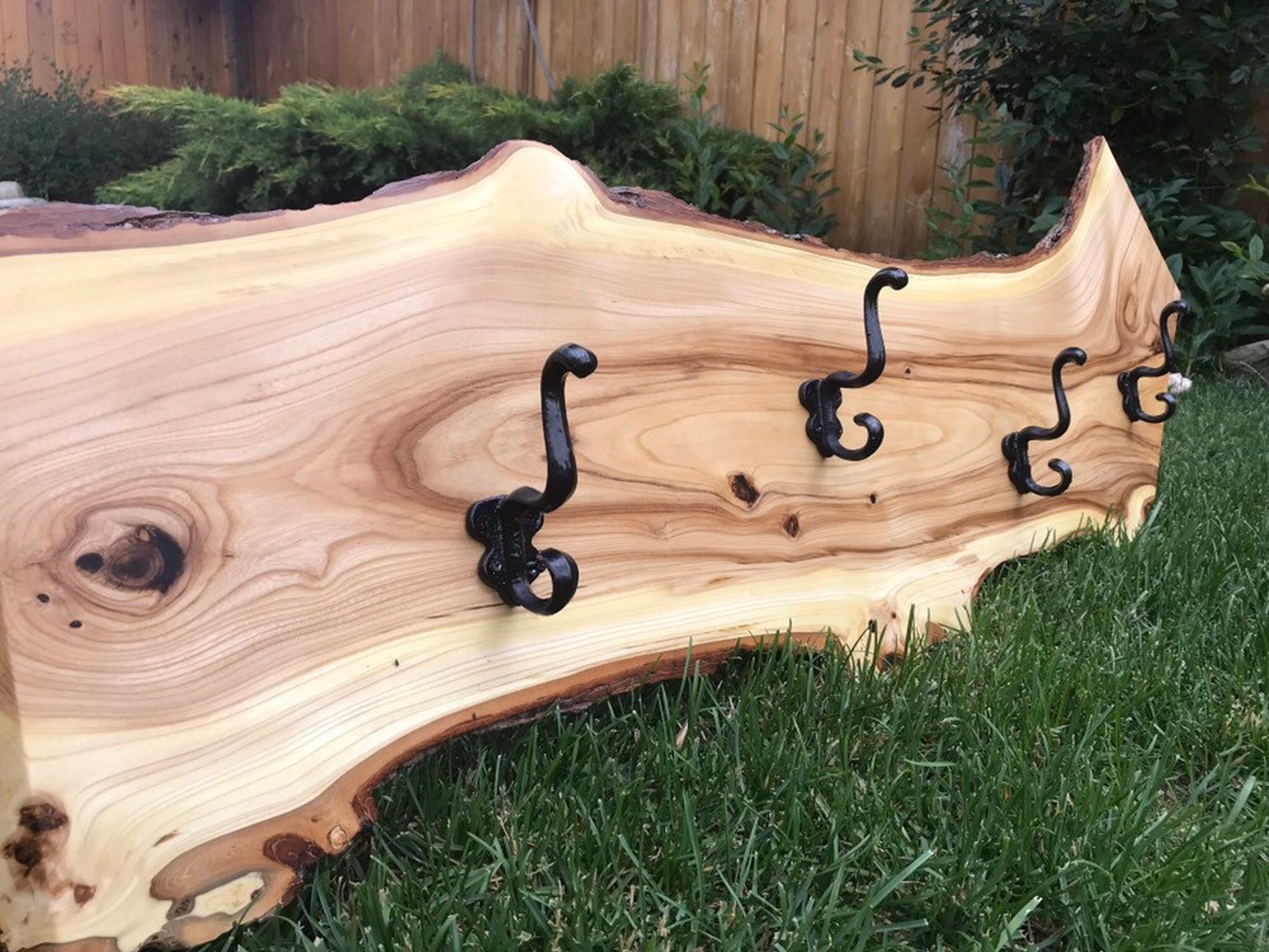Live Edge Coat Rack Etsy