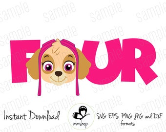 paw patrol birthday girl shirt skye svg for cricut paw patrol birthday girl shirt skye svg for cricut