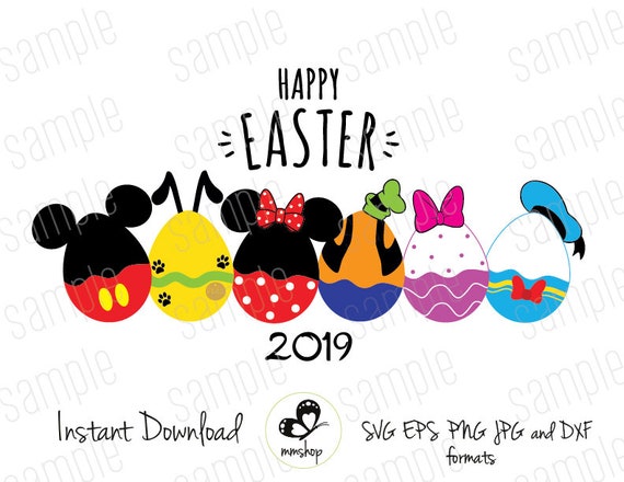 Download Happy Easter Mickey Club Easter Egg Instant Download SVG ...