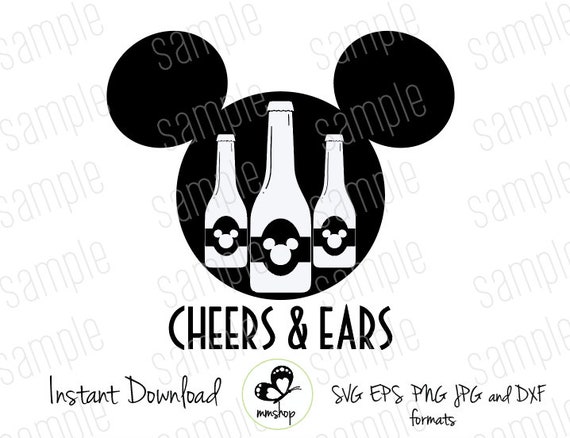 Cheers & Ears Mickey Beer Instant Download SVG FILES | Etsy