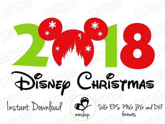 Download 2018 Disney Christmas Mickey Castle Instant Download SVG ...
