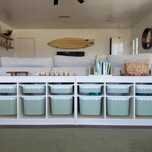 IKEA Trofast Storage Bin Stickers / Sage Green Scalloped Edge