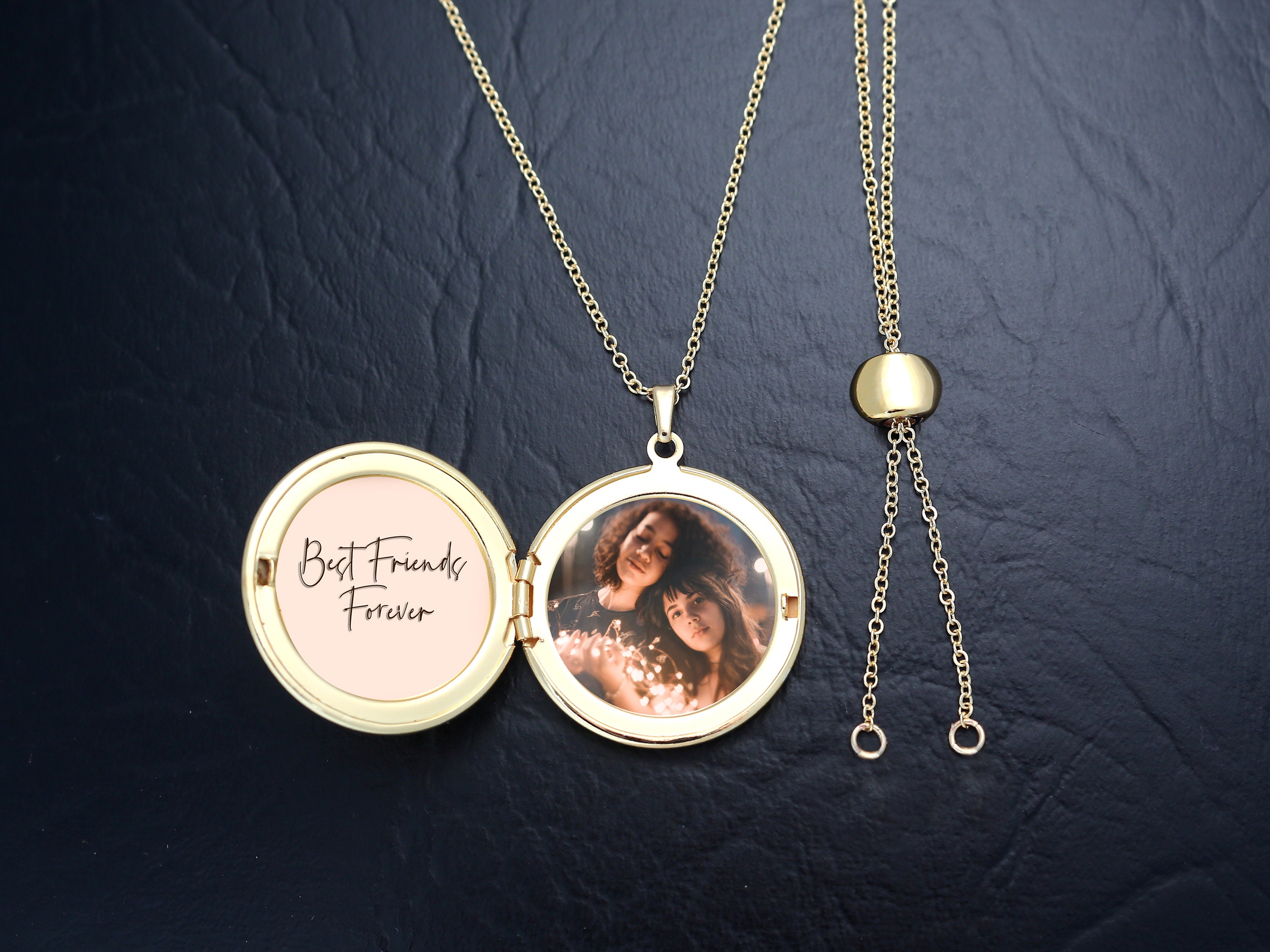 Personalized Locket Necklacepersonalized Photocustom Photo Etsy