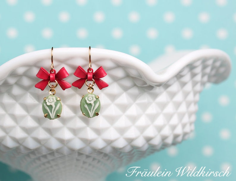 Sand Earrings Roses Mint Mint-Floret Vint