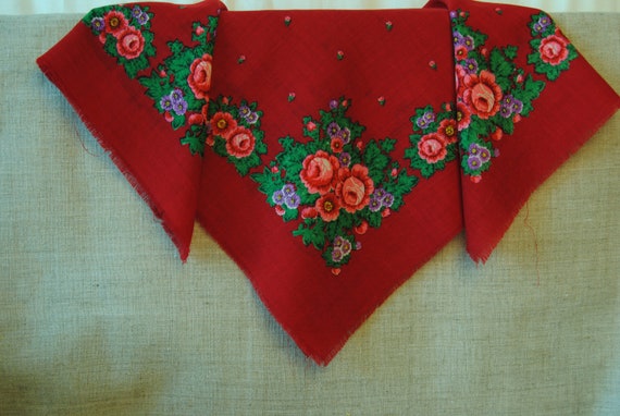 Painting Scarf- Silk scarf--Ukrainian Mavka- Shawl Neck scarf-Ukrainian artist-ukrainian shawl-Ukrainian scarf