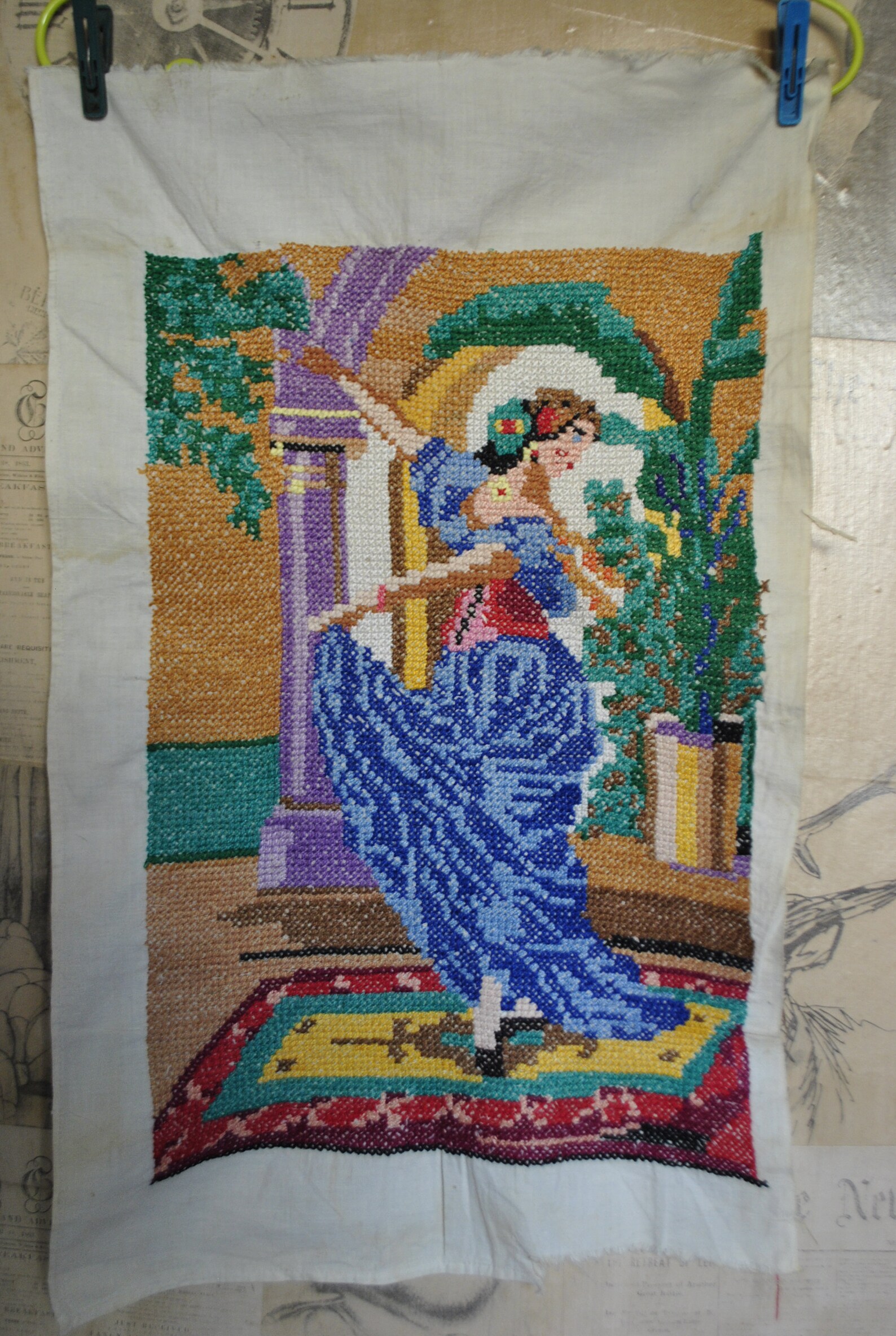 Finished Completed Gypsy embroidery vintage embroidery Etsy