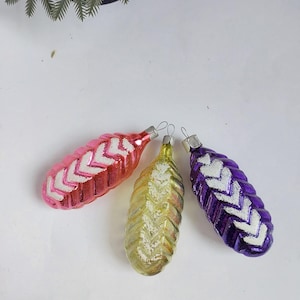 Christmas icicle ornaments set, vintage Christmas Tree decoration-1970s