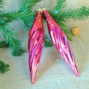 Christmas icicle ornaments set, vintage Christmas Tree decoration? 1980s