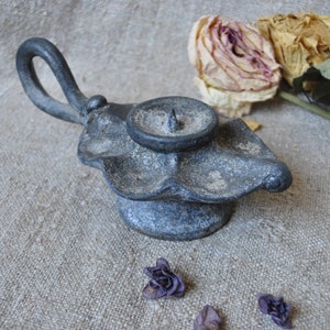 Candle holder, Metal candlestick, Rustic Design, Fireplace decor