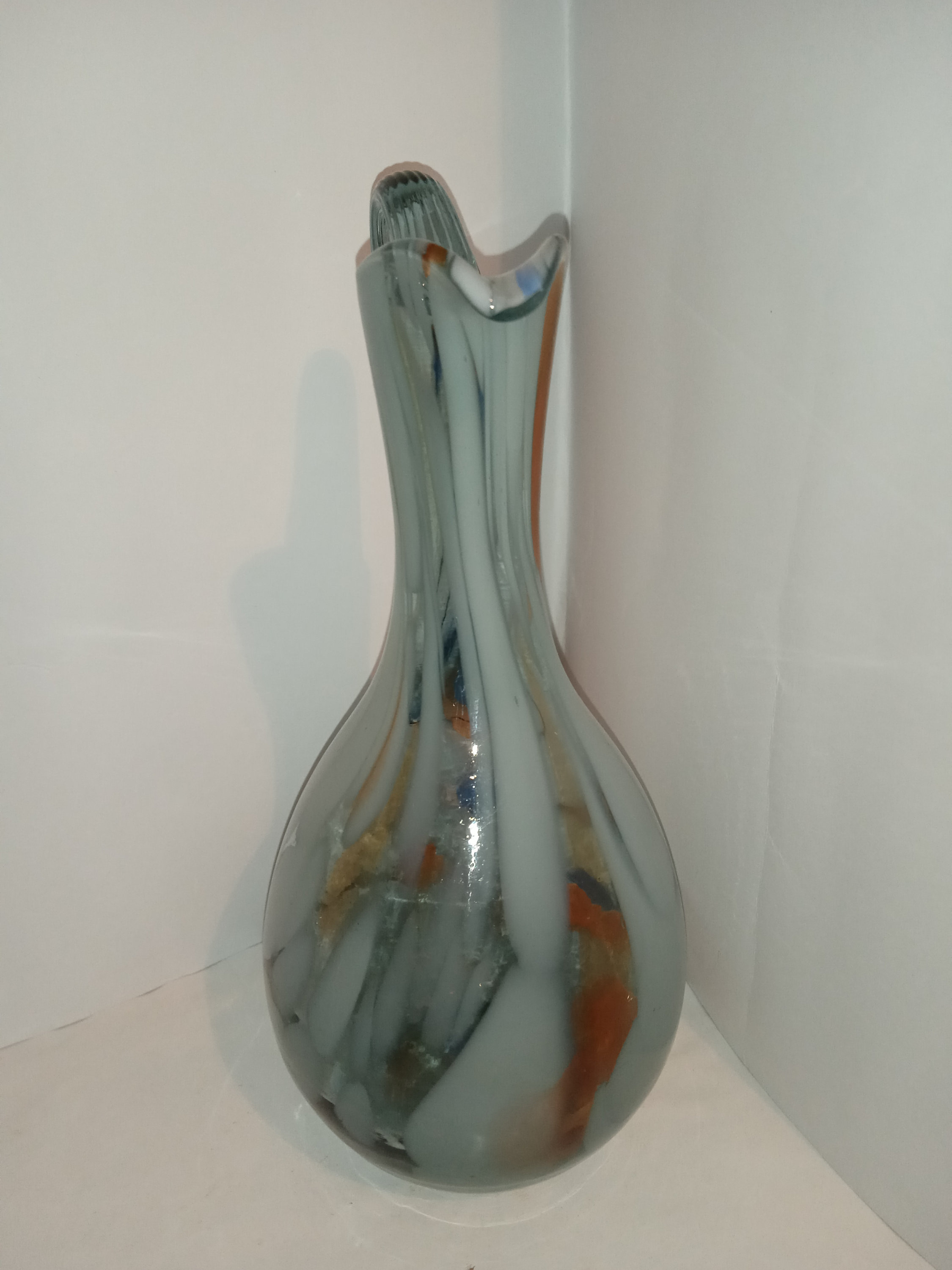 1950 Murano style glass jug Vintage multicolored glass jug Etsy