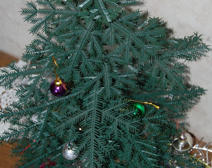 Small Plastic Christmas Tree With Ornaments 53cm Soviet Xmas Etsy