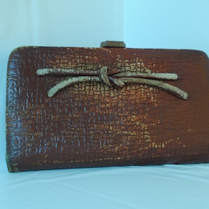 Cartera de mano de cuero soviética vintage de los años 50: un elegante accesorio retro de la URSS