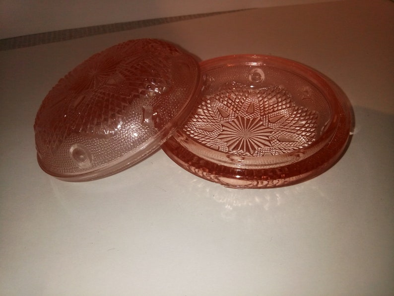 wedding ring or caviar vase box sugar from USSR 1980 Russian crystal glass round casket for Jewelry