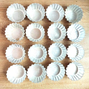 Set of 16 or 10 Fluted Small Molds - Aluminum Cupcake Muffin Pans, 3.2&quot; - Vintage 1980s