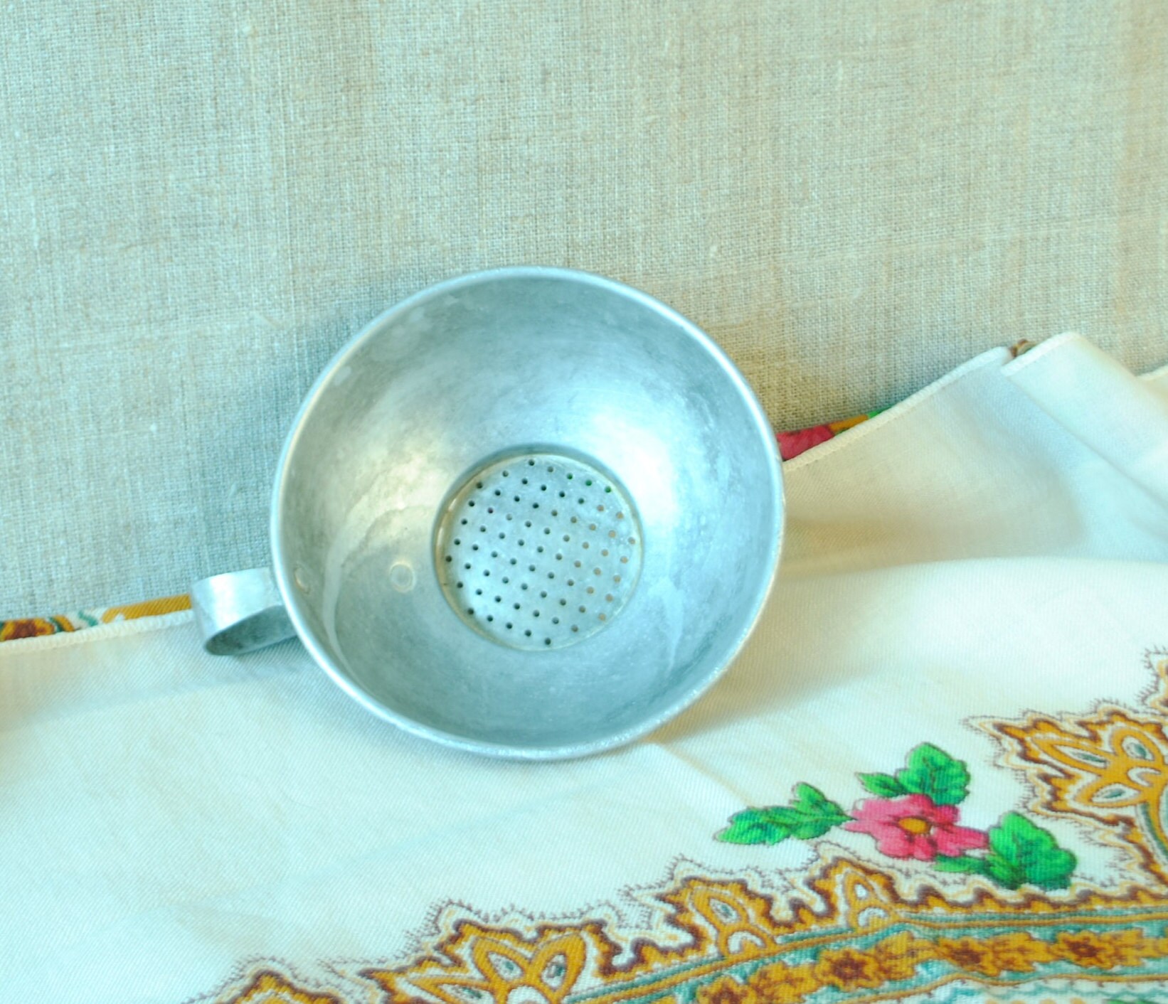 Vintage Aluminum Strainer Colander Century Kitchen Tool Etsy