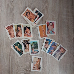 Jeu de cartes érotiques de luxe 48 - Photos de nus matures - Amusant pour les enterrements de vie de jeune fille - 1960-1970