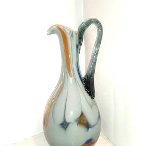 Jarra vintage de cristal de Murano - Decoración multicolor de la URSS