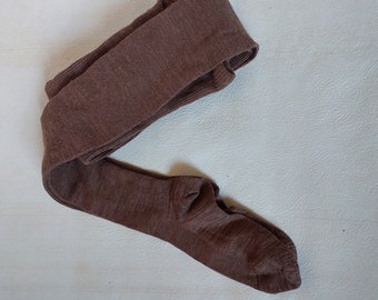 Unused cotton tights for adults, brown, with factory label - 1990