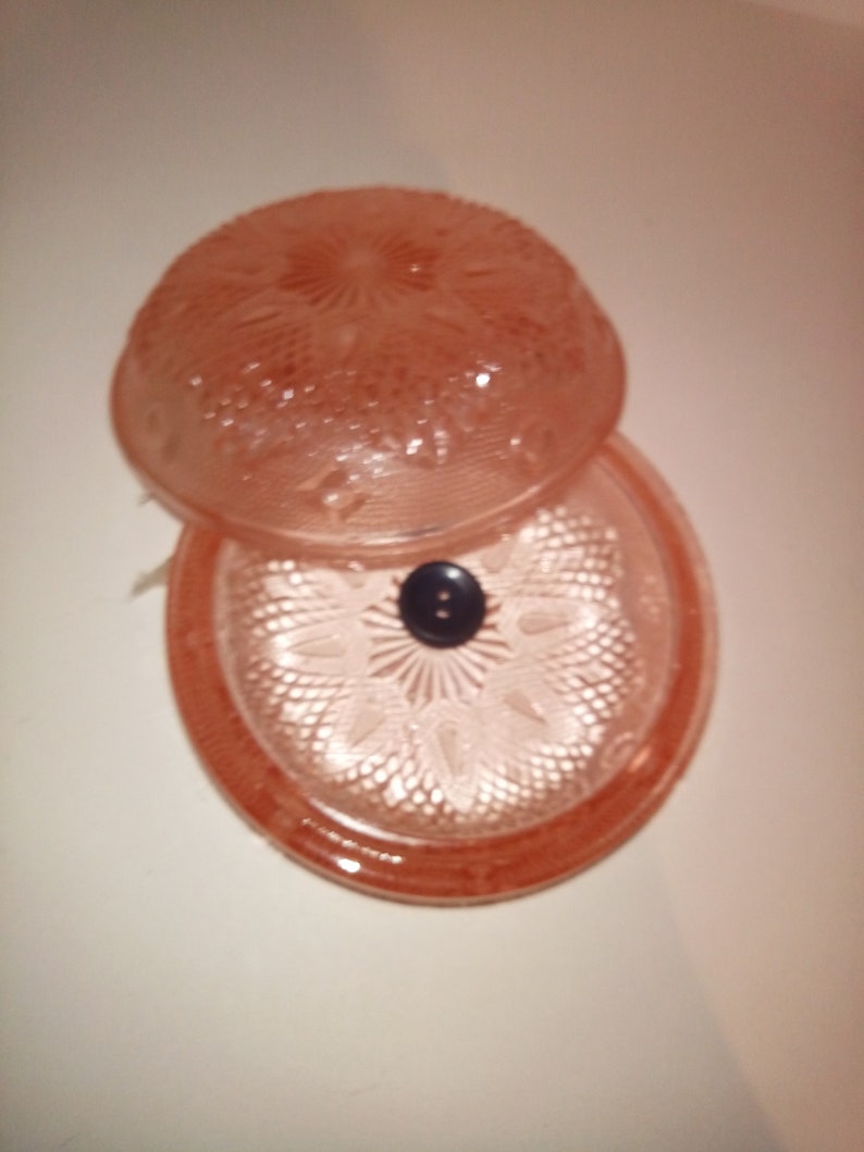 wedding ring or caviar vase box sugar from USSR 1980 Russian crystal glass round casket for Jewelry