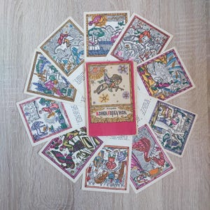 Set 10 russian color postcards with illustrations for the children&#39;s Fairy tale Little Humpbacked Horse Artist Presnyakov, 1969