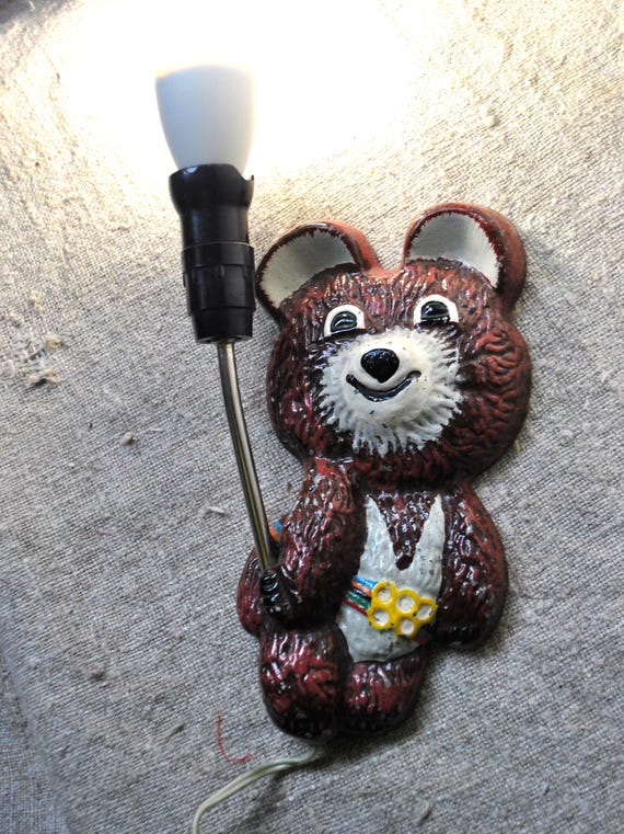 Ours Mascotte Jeux Olympiques Moscou 1980 - Métal Argenté - Vintage Et Rare - Occasion