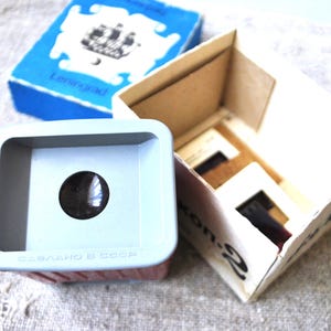 Vintage Soviet Slide Viewer Diascope "Leningrad", Slides & Original Box